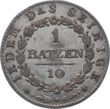Preview: Appenzell 1 Batzen 1808 (10 Rappen) Preview: Appenzell 1 Batzen 1808 (10 Rappen)